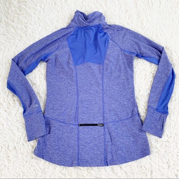 CHAMPION C9 Blue Marl 1/2 Zip Pullover Running Top size Small - Picture 4 of 10